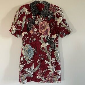 Zara Red Floral Mini Dress